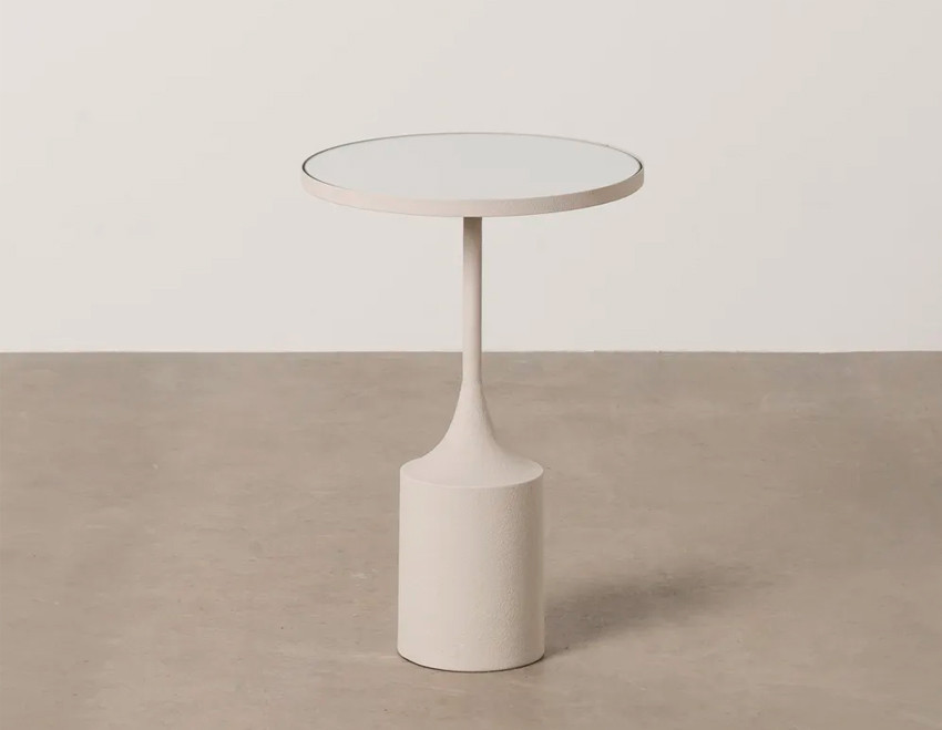 MESA DE CENTRO METAL BLANCO