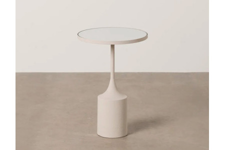 MESA DE CENTRO METAL BLANCO